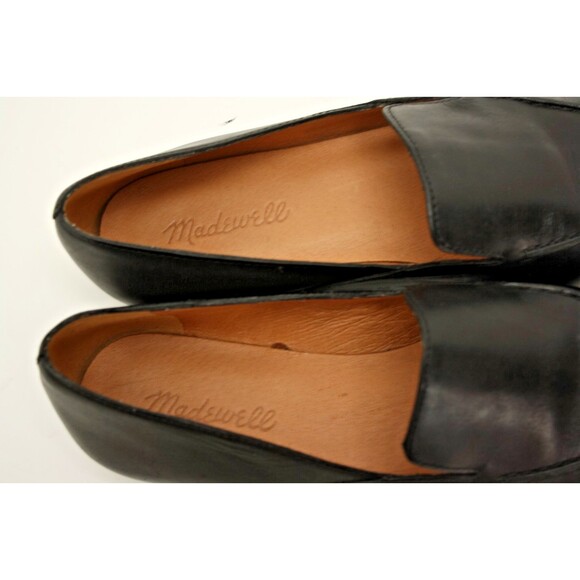 Madewell Frances Loafers Shoes Womens sz 7.5 Black Leather Pointed Toe - Picture 6 of 9